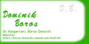 dominik boros business card